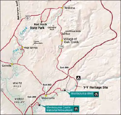 Map To Montezuma Castle.